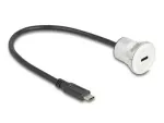 "Delock USB 10 Gbps Type-C&trade; sisseehitatud pistikupesa 30 cm pikkuse kahvelkaabliga, alumiinium"