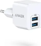 &bdquo;Anker PowerPort Mini&ldquo; kahepesaline seinalaadija: 2x USB-A, 0x USB-C, 2,5 A (AK-194644090142)