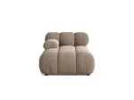 Velvet Chaise Longue Left, "Bellis", 1 Seat, 94x155x70 Made in Europe