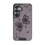 Gemini - Samsung Galaxy S25 Plus Case, Elite Dark (Magnetic) / Silver / Purple