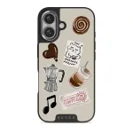 Oat Milk Please - iPhone 16 Plus Case, Elite Dark (MagSafe) / Silver