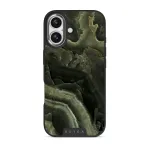 Misty Forest - Green Marble iPhone 17 Case, Elite Dark (MagSafe) / Silver