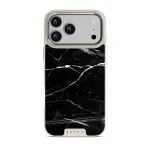 Noir Origin - Black Marble iPhone 17 Pro Max Case, Elite Light (MagSafe) / Silver