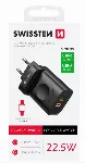 Swissteni reisilaadija 1xUSB-A / 1xUSB-C / iWatch