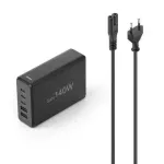 " Hama GaN 140W PD/QC 3x USB-C, 2x USB-A, must