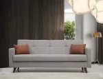 3-kohaline diivanvoodi, Hanah Home, Polya, helehall, 205 x 86 x 75