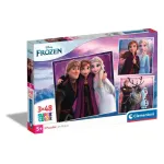 &bdquo;Clementoni&ldquo; pusle, 3x48 t&uuml;kki, ruudukujuline, &bdquo;J&auml;&auml;maa&ldquo;. &bdquo;Frozen&ldquo; 25306