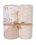 Set - Bathing cover  + blanket - 547 - size 100x100  / 80x90 - BEIGE