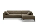 Right Velvet Sofa, "Lazio", 3 Seats, 291x174x86 Made in Europe