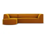 Velvet Modular Left Corner Sofa, "Siena", 4 Seats, 273x180x69 Made in Europe