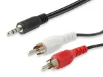 Jack 3,5 mm &ndash; 2x RCA, 2,5 m, must (14709207)