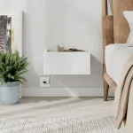 &Ouml;&ouml;kapp, Hanah Home, valge tamm, 38,4 x 18,5 x 31