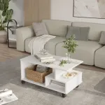 Kohvilaud, Hanah Home, valge, 90 x 42,5 x 51