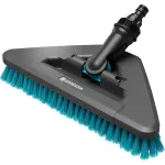 GARDENA Cleansystem handle brush hard flex, washing brush (grey/turquo