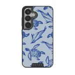 Aquatic Dance - Samsung Galaxy S25 Case, Elite Dark (Magnetic) / Silver