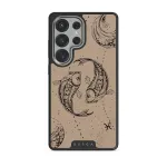 Pisces - Samsung Galaxy S25 Ultra Case, Elite Dark (Magnetic) / Silver / Beige