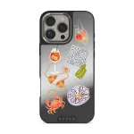 Seaside Muse - iPhone 16 Pro Max Case, Elite Mirror Dark (MagSafe) / Silver