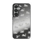 Evermore - Samsung Galaxy S25 Plus Case, Elite Mirror Dark (Magnetic) / Silver