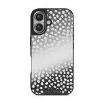 Night Sky - Dotted iPhone 16 Case, Elite Mirror Dark (MagSafe) / Silver
