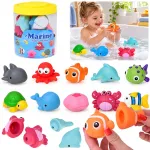 Bath toys Sea animals foldable in half 10 pcs ZA6564