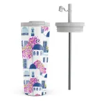 Santorini - Travel Mug, 700 ml / Flap & Straw Set