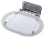 Ravak Ovo Chrome &ndash; du&scaron;ipink 41x38 cm, roostevaba teras/valge B8F0000029