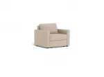 Fleury sofa bed w/armrest, Seat beige Basel 24, Base PP black, 105x88x85 cm