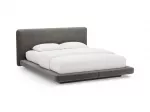 Velvet Bed With Headboard, "Linea", 184x225x98 Made in Europe