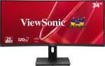 "ViewSonic 34" k&otilde;ver monitor VA3420C-2, UWQHD, 120Hz, HDMI, DP, HUB, k&otilde;larid".