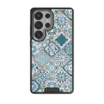 Tropical Oasis - Ornament Samsung Galaxy S25 Ultra Case, Elite Dark (Magnetic) / Silver