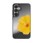 Hibiscus - Samsung Galaxy S25 Case, Elite Mirror Dark (Magnetic) / Silver
