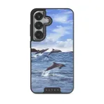 Retro Splash - Samsung Galaxy S25 Plus Case, Elite Dark (Magnetic) / Silver
