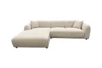 Tugitool &bdquo;Leia Divansofa Left&ldquo; &ndash; liivakarva &bdquo;Boucle&ldquo;