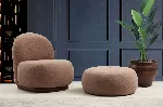 Pouf Hanah Home Tina, Cappuccino, 55 x 55 x 35