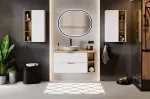 80 cm laiune valamu all olev kapp 2 sahtliga &bdquo;ASTER WHITE&ldquo; 82-80-46-2S