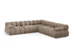 Velvet Symmetrical Corner Sofa, "Bellis", 5 Seats, 282x282x70 Made in Europe