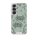 Cancer - Samsung Galaxy S25 Case, Elite Light (Magnetic) / Silver / Turquoise
