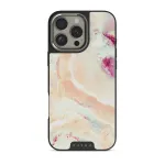 Berry Sorbet - Girly iPhone 16 Pro Case, Elite Dark (MagSafe) / Silver