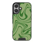 Funky Sensation - iPhone 16 Case, Elite Dark (MagSafe) / Silver