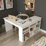 &Otilde;ppelaud, Hanah Home, valge, 129 x 72 x 120, cm