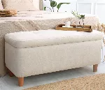 "Hanah Home Rocio" poufid, kreemikas, 100 x 45 x 41