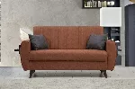 Kahekohaline diivanvoodi Hanah Home Alkon, plaaditud punane, 158 x 86 x 77