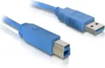 "Delock USB 5 Gbps kaabel A-t&uuml;&uuml;pi B-t&uuml;&uuml;pi pistikuga, 3 m, sinine"