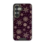 Sleeping Beauty - Snowflakes Samsung Galaxy S25 Plus Case, Elite Dark (Magnetic) / Gold