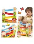 VIGA Wooden Racetrack with Farm Theme