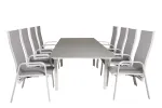 Levels Table 160/240 - White/Grey - Copacabana Recliner Chair - White/Grey 8