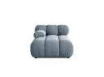 Velvet Chaise Longue Left, "Bellis", 1 Seat, 94x155x70 Made in Europe