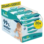 Pampers Aqua Niisked Beebisalvr&auml;tid, 20 Pakki, 1200 Niisket Salvr&auml;tikut