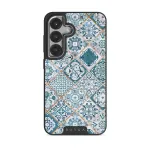 Tropical Oasis - Ornament Samsung Galaxy S25 Case, Elite Dark (Magnetic) / Silver