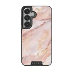 Morning Sunshine - Pastel Marble Samsung Galaxy S25 Case, Elite Dark (Magnetic) / Silver